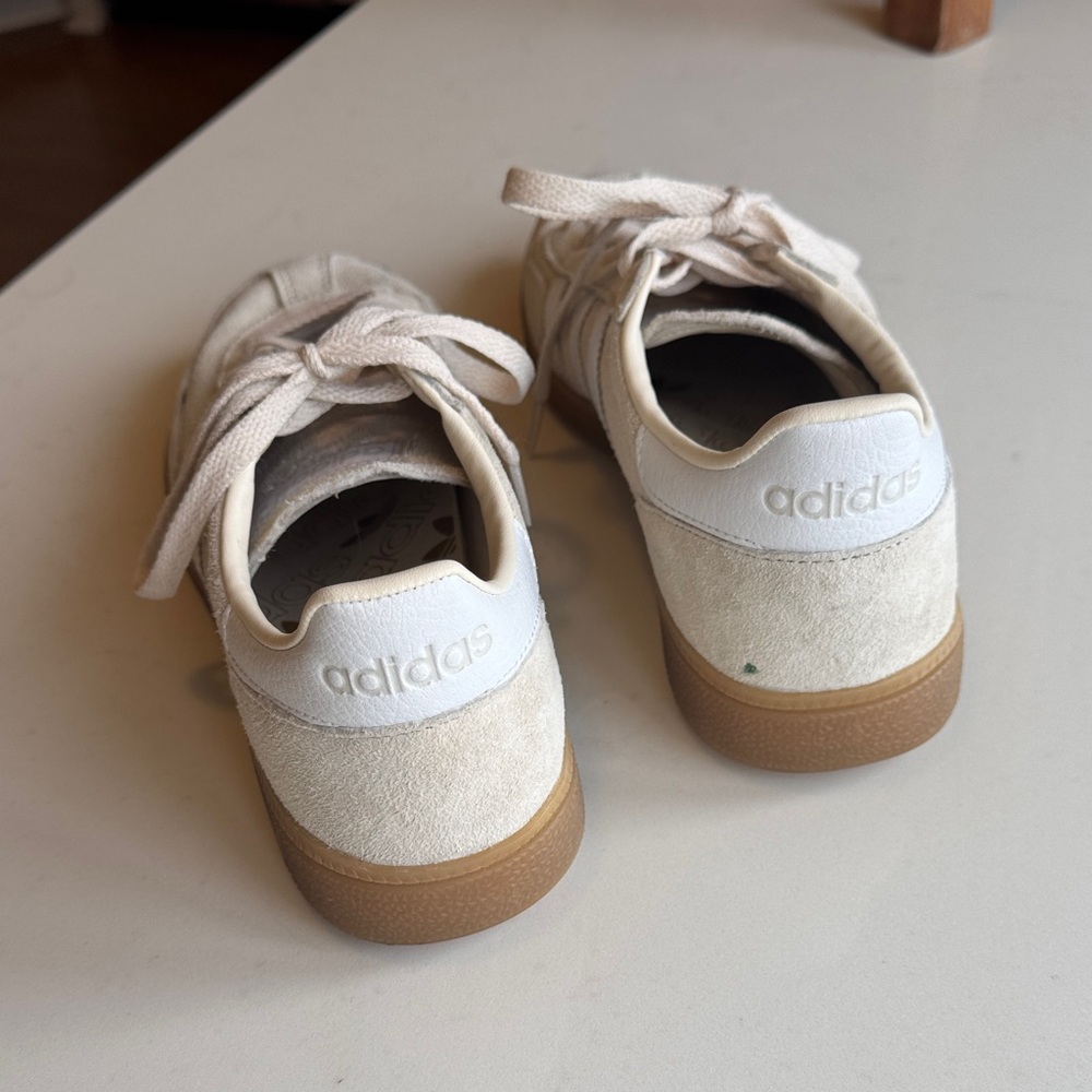 Adidas Women's Beige and White Sneakers - Picture 2 of 5